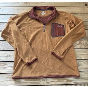 Sherpa 1/4 Zip Pullover Long Sleeve Top Size 2XL Men’s Orange